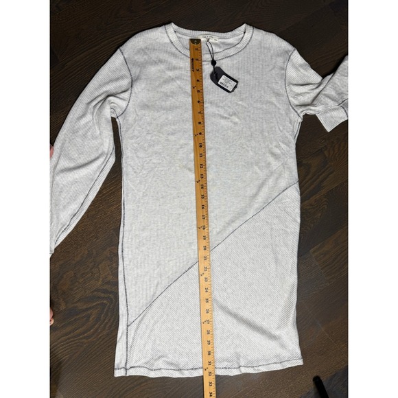 NWT Rag Bone Earl Grey Rib Mini Dress Long Sleeve Crew Neck Casual XS - Picture 5 of 5